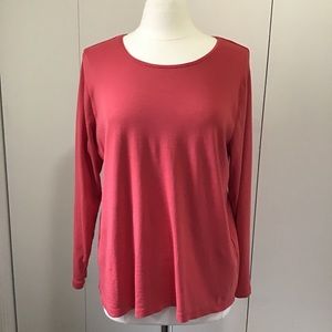 NWOT J Jill Plus Size Perfect Pima Long Sleeve Crew Neck Tee Size 2X